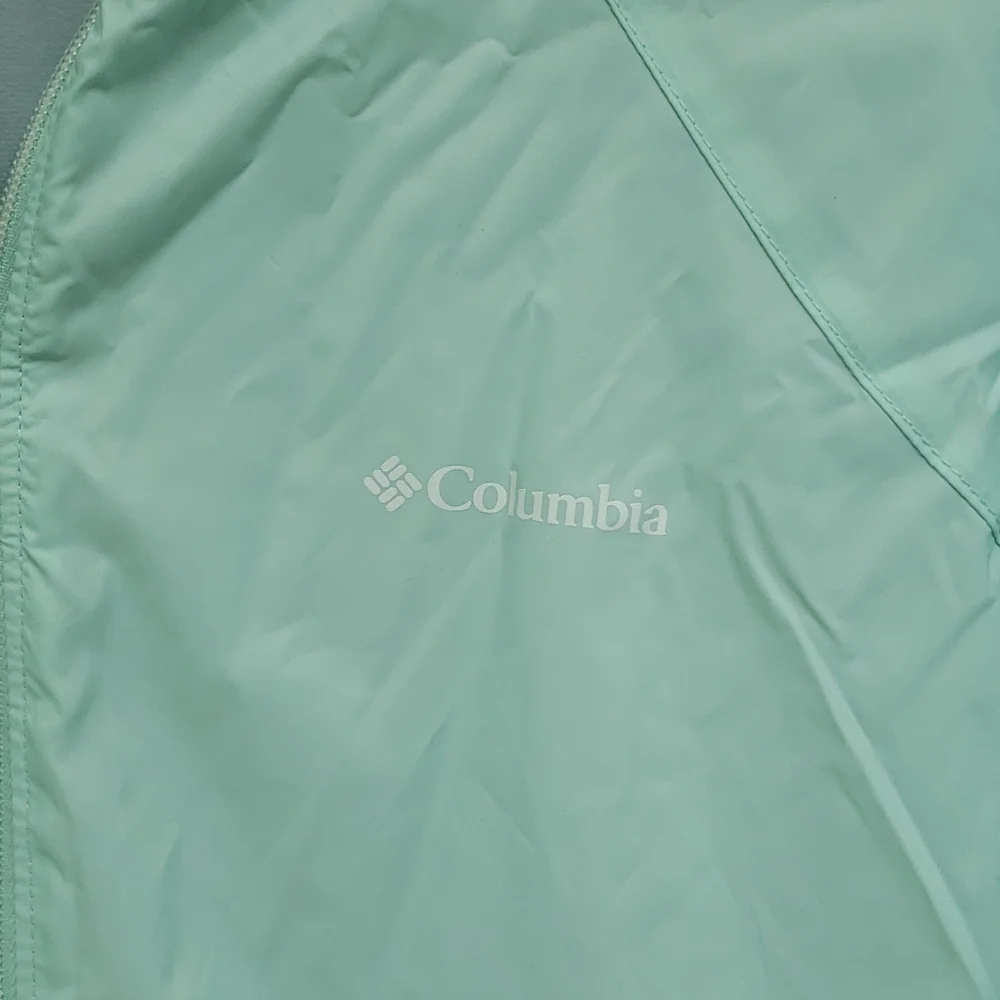Columbia Light Aqua blue Wind Breaker Jacket. (2X) NEW - Picture 2 of 7